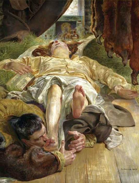 Jacek Malczewski Death of Ellenai France oil painting art